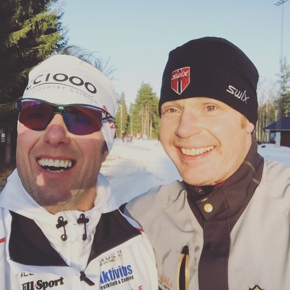 Fredrik Erixon längdskidåkning i Ånnaboda 2016 med Frank Kierk